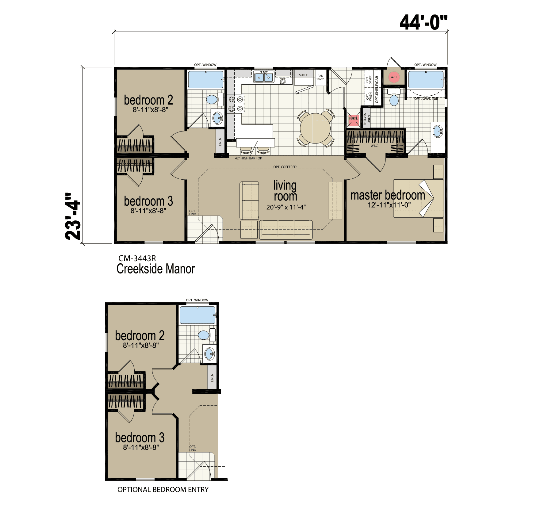CM-3443R floor plan